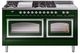 Ilve® Nostalgie II Noblesse 60'' Emerald Green Pro Style Dual Fuel Range with Chrome Trim-0