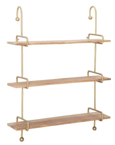 Powell® Wesleigh Wilder Gold/Natural Mango Wood Shelves-0