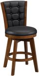 Homelegance® Medford Black/Chestnut Swivel Counter Height Chair-0