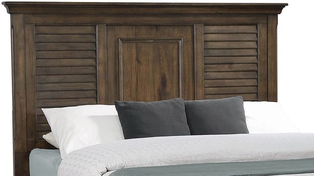 Coaster® Franco Burnished Oak Queen Panel Bed-1