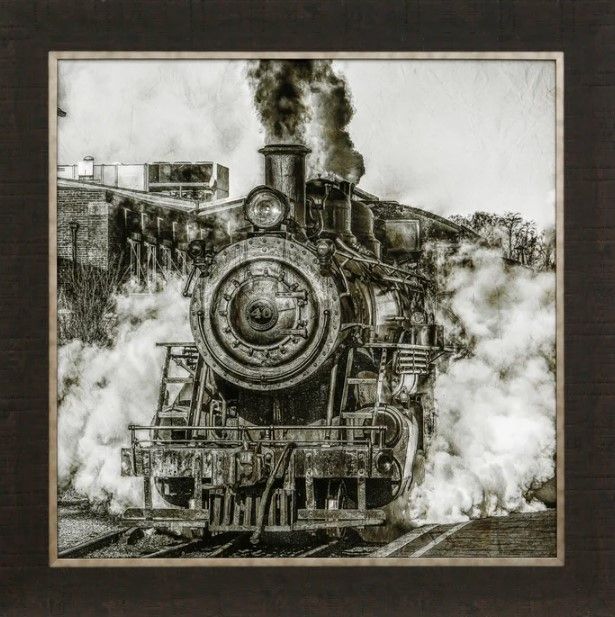 StyleCraft Along The Tracks II Brown/Off-White Wall Art-0