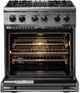 Viking® 5 Series 30" Cast Black Pro Style Dual Fuel Range-1