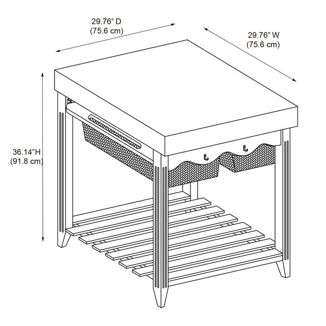 Powell® Kolton White Kitchen Island-2