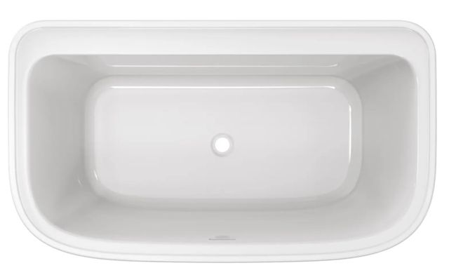 American Standard Aspirations™ White 60" x 34" Freestanding Bathtub With White Drain and Overflow-2