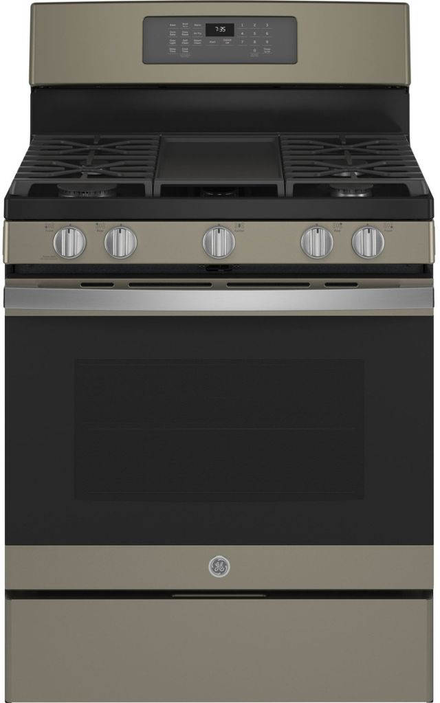 GE® 30" Fingerprint Resistant Slate Freestanding Gas Range-1