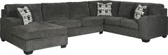 Signature Design by Ashley® Ballinasloe 3-Piece Smoke Left-Arm Facing Chaise Sectional