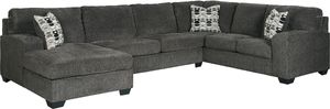 Signature Design by Ashley® Ballinasloe 3-Piece Smoke Left-Arm Facing Chaise Sectional