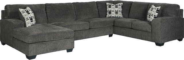 Signature Design by Ashley® Ballinasloe 3-Piece Smoke Left-Arm Facing Chaise Sectional