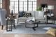 Hammary® Graystone Rustic Dark Cocktail Table with Wrought Iron Metal Base-1