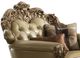 ACME Furniture Vendome Bone Synthetic Leather/Gold Patina Chair with 2 Pillows-1