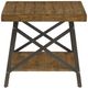 Emerald Home Chandler Brown End Table with Steel Gray Base-3