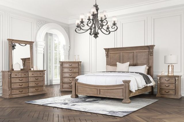Furniture of America® Seven Oaks Weathered Oak Dresser-1