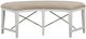 Magnussen Home® Heron Cove Baja Fog/Chalk White Upholstered Curved Bench-1