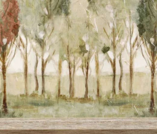 Stylecraft Silent Fall I Brown/Green/Light Gray/Light Green Wall Art -1