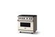 Viking® 5 Series 36" Pure White Pro Style Gas (NG) Range with Polished Chrome Trim-2