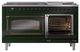 Ilve® Nostalgie II Noblesse 60'' Emerald Green Pro Style Dual Fuel Range with Burnished Trim-4