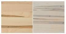 Country View Woodworking Customizable Omaha Live Edge Wormy Maple Top 48" Dining Table with Metal Base-3