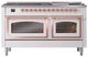 Ilve® Nostalgie II Noblesse 60'' White Pro Style Dual Fuel Range with Copper Trim-1