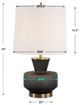 Uttermost® Trentino Antiqued Brass/Frosted Black Table Lamp-2