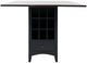 Jofran Inc. Asbury Park Autumn Brown Counter Drop Leaf Table with Black Base-2