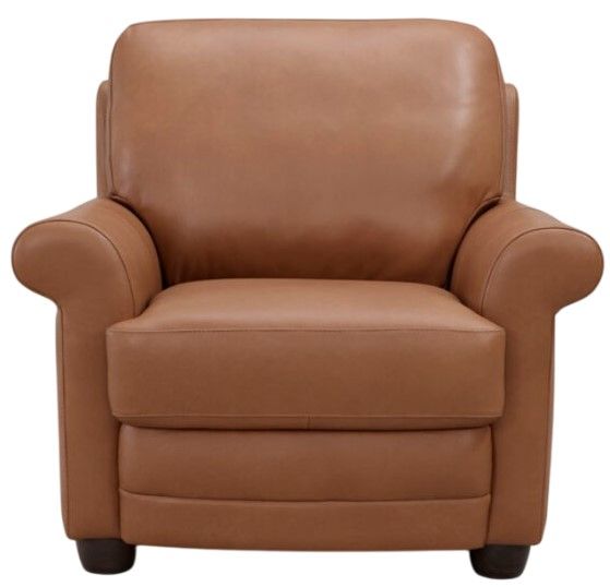 Leather Italia™ Savino Tripoli Saddle Toffee Chair