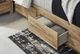 Signature Design by Ashley® Hyanna Tan Brown King Panel Bed with 2 Side Storage-3