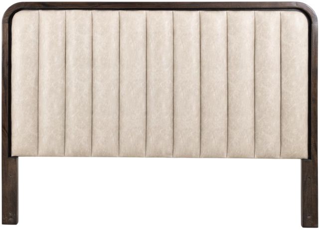 International Furniture Direct Mezquite Black/Glossy Acrylic Eastern King Upholstered Panel Bed-3