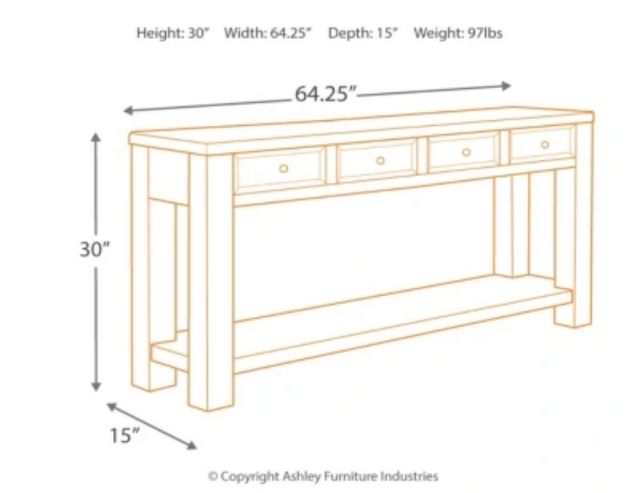 Signature Design by Ashley® Gavelston Black Sofa Table-2