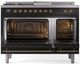 Ilve® Nostalgie II Series 48" Glossy Black Pro Style Dual Fuel Range-1