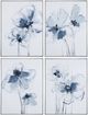 Crestview Collection Sultry Florals 4-Piece Blue Wall Art Set-0