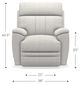 La-Z-Boy® Talladega Grey Leather Power Rocking Recliner-5