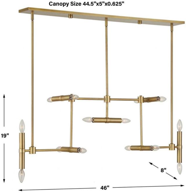 Uttermost® Cadre Antique Brass 14-Light Pendant-2