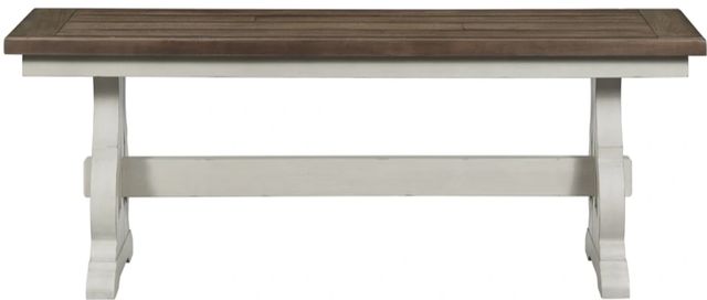 Intercon Drake French Oak/Rustic White Dining Bench-2
