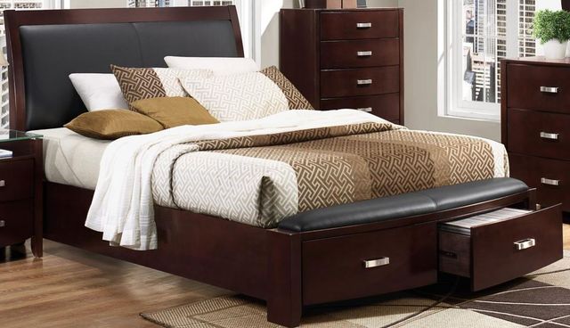 Homelegance® Lyric Dark Espresso Sleigh Storage Bed-3
