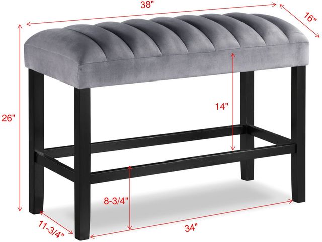Crown Mark Pascal Gray Counter Bench-2
