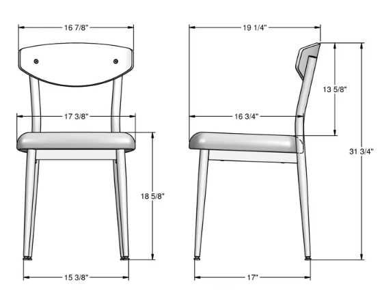 Amisco Customizable Hint Dining Side Chair-3