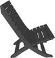 Unwasted® Ease Black Plastic Outdoor Accent Chair-1