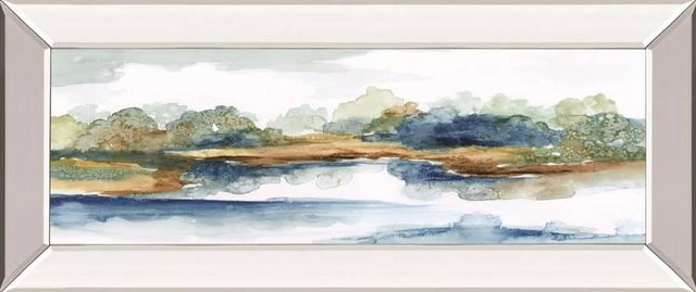 Classy Art Blue Serenity by Nan Mirrored Frame Wall Art-0