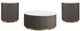 Coaster® Jason 3-Piece White Top Occasional Table with Charcoal/Gold Base Set-0