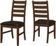 Monarch Specialties Inc. 2-Piece Brown/Walnut High Slat-Back Side Chair Set-1