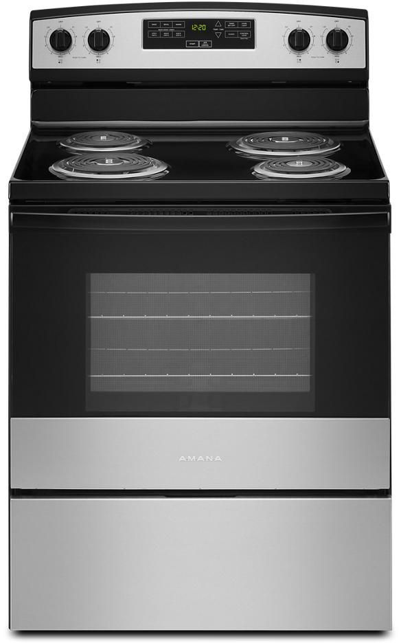 Amana® 30" Stainless Steel Freestanding Electric Range 