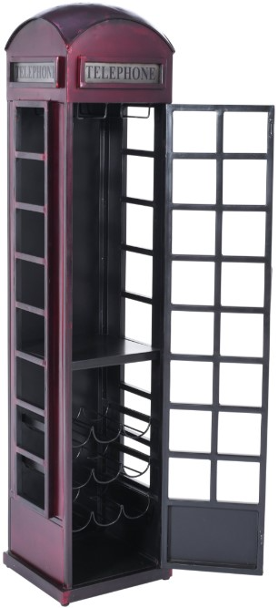 Jofran Glory Days Telly Telephone Booth Bar - Thumbnail 5