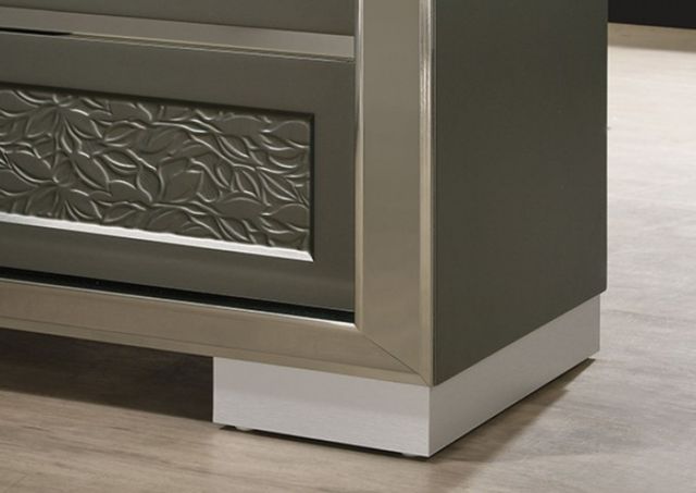Furniture of America® Leyland Dark Gray Nightstand-3
