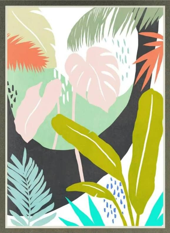 Classy Art Jazzy Jungle II by Annie Warren Wall Art-1