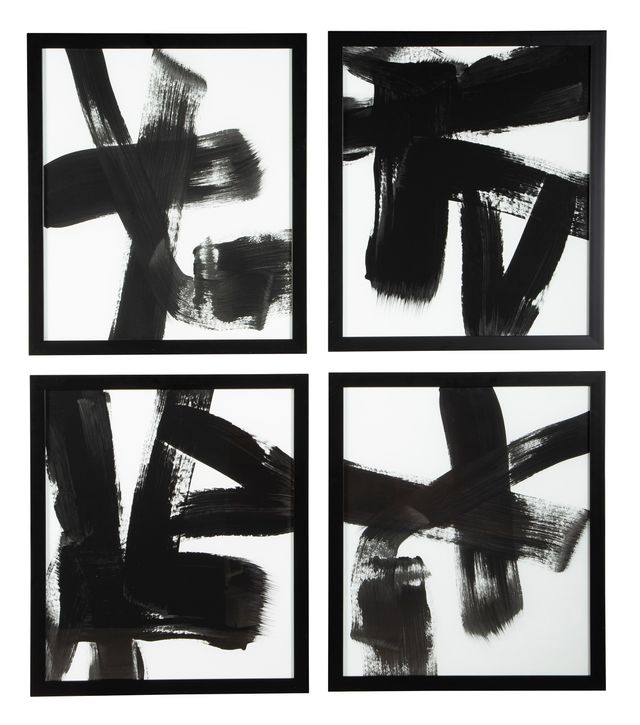 Signature Design by Ashley® Doro 4-Piece Black/White Wall Art-0