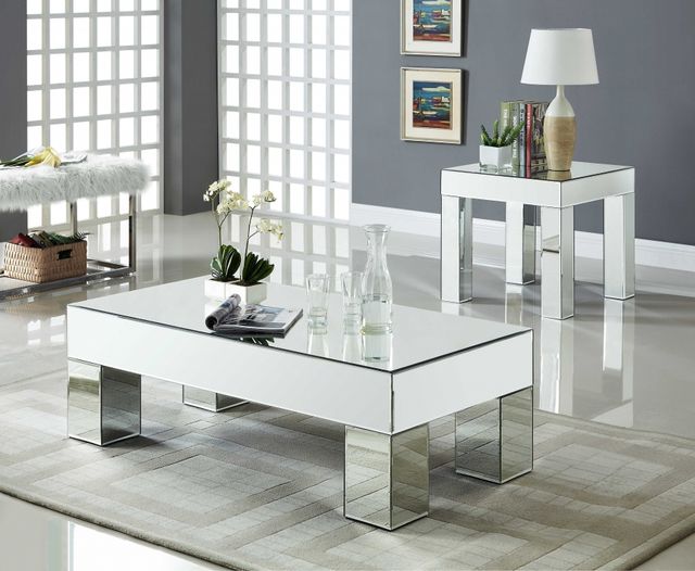 Meridian Furniture Lainy Mirrored End Table-2
