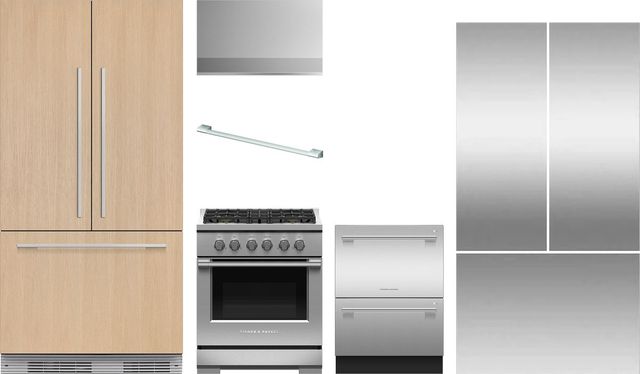 Fisher & Paykel 6 Piece Stainless Steel Gas Kitchen Appliance Package-0