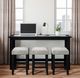 Jofran Inc. Urban Icon 4-Piece Black/Gray Sofa Console and Stool Set-1