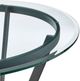 Armen Living Naomi Glass Top Bar Table with Black Metal Base -3