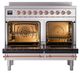 Ilve® Nostalgie II Noblesse 40'' Stainless Steel Pro Style Induction Range with Copper Trim-2